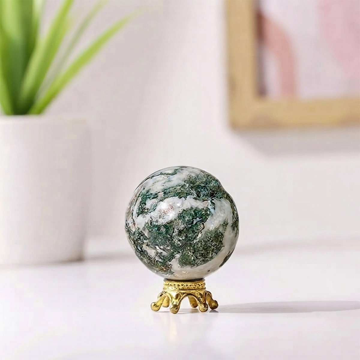 Tree Agate Mini Ball (3) tree agate mini sphere 10 20 gms