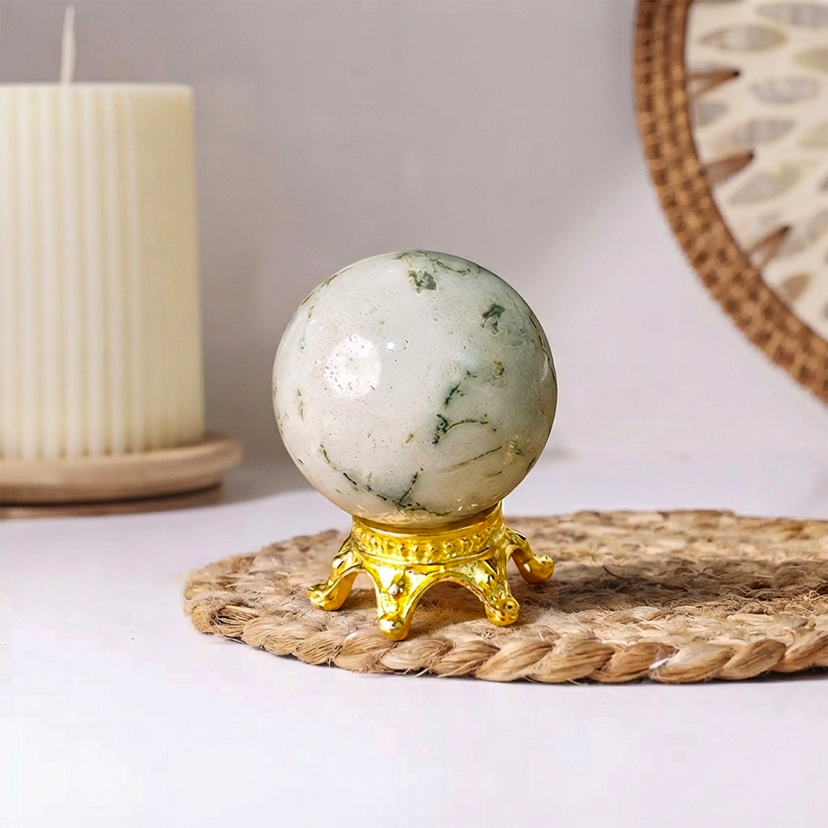 Tree Agate Mini Ball tree agate mini sphere 10 20 gms