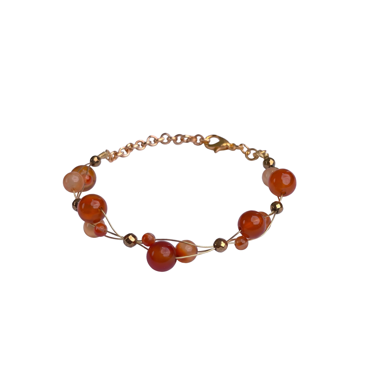 Untitled-1 red carnelian wire bracelet