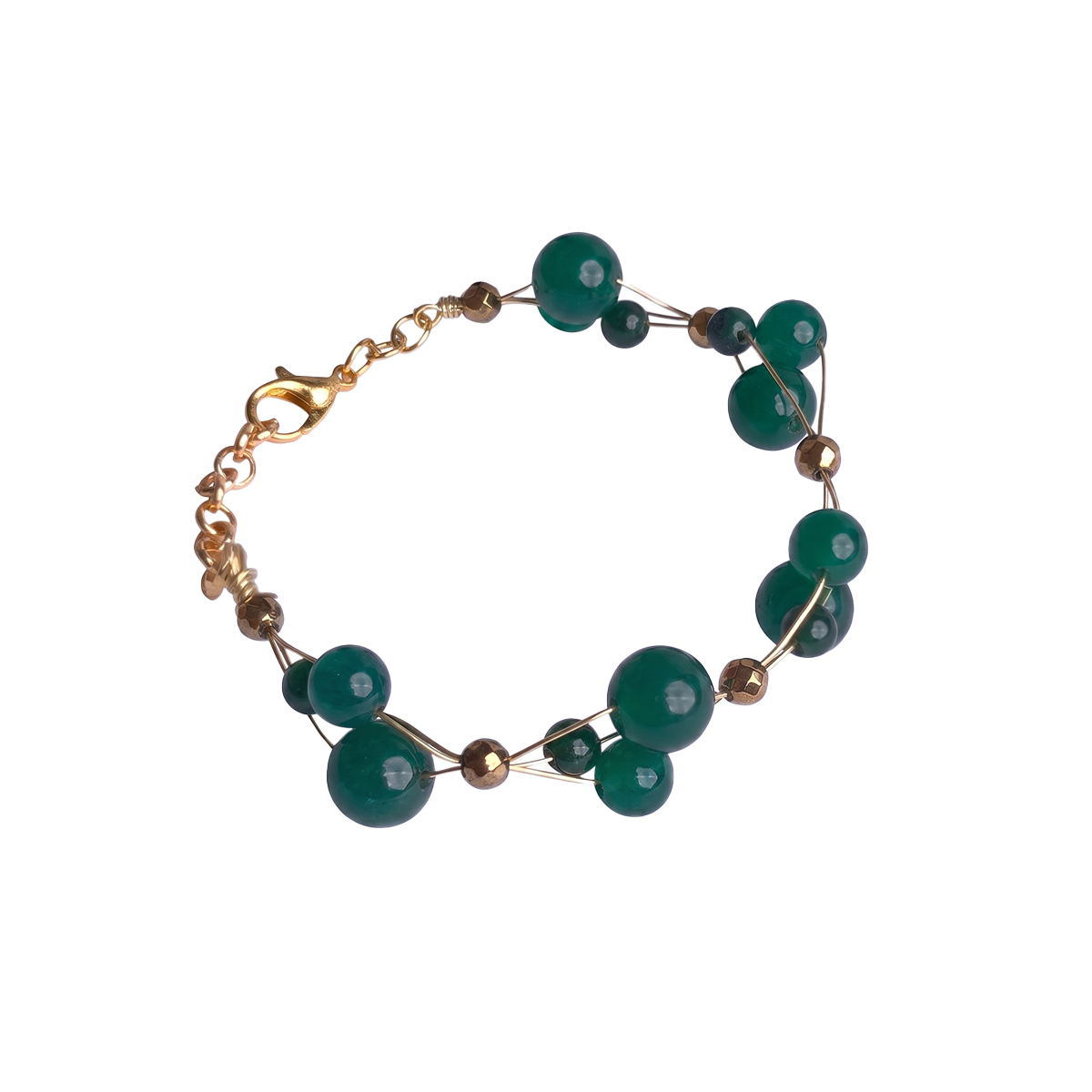 Untitled-1 green jade wire bracelet