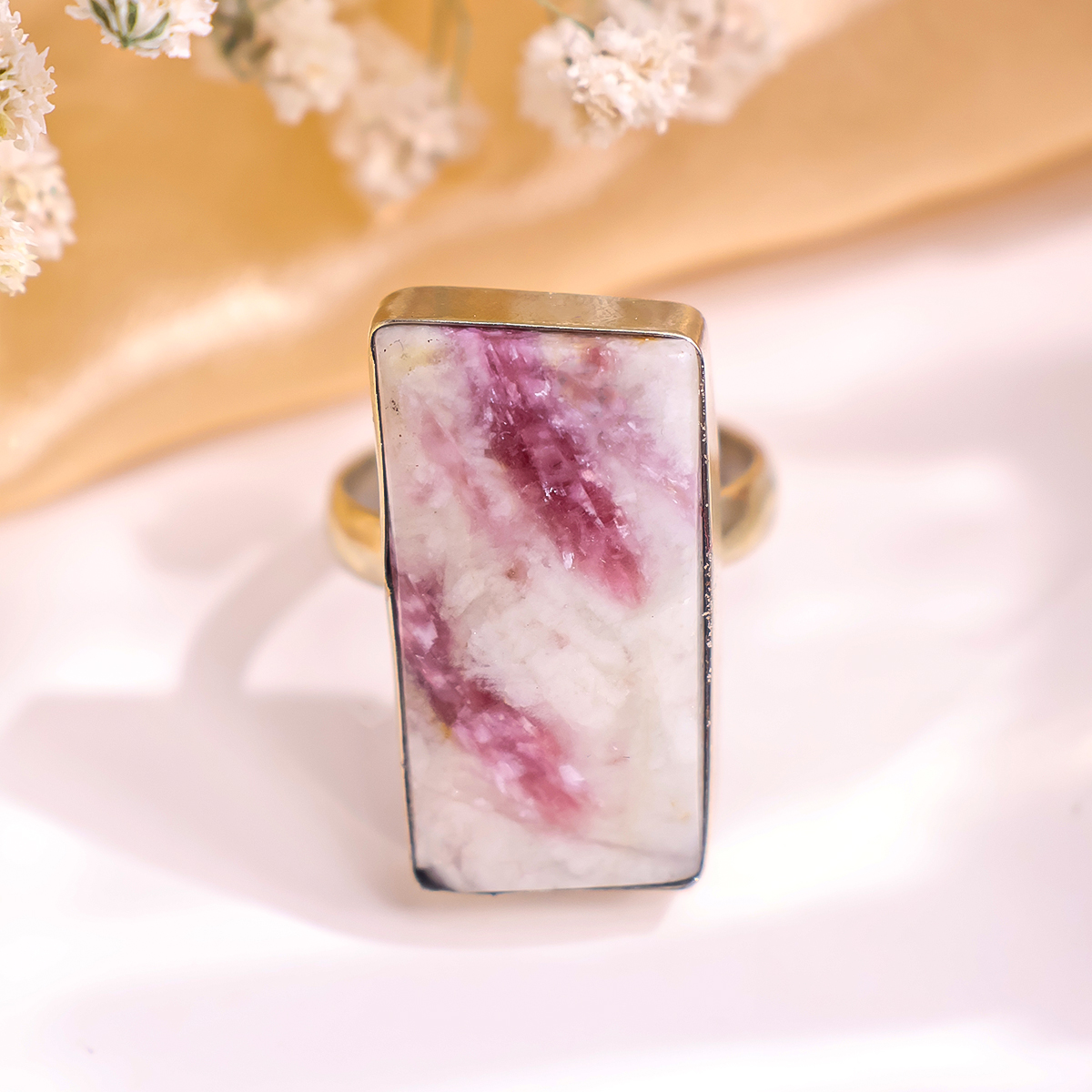 Untitled-10 pink tourmaline cabochon ring
