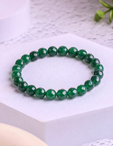 green jade faceted bracelet