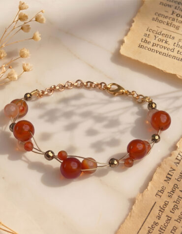 red carnelian wire bracelet