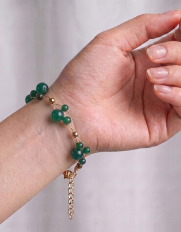 green jade wire bracelet