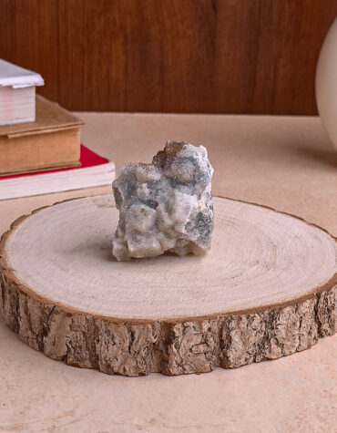 quartz on fluorite cluster