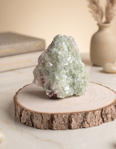 green apophyllite cluster