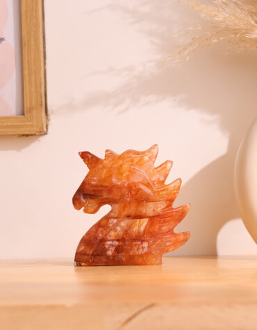 red fire quartz unicorn 3 inch