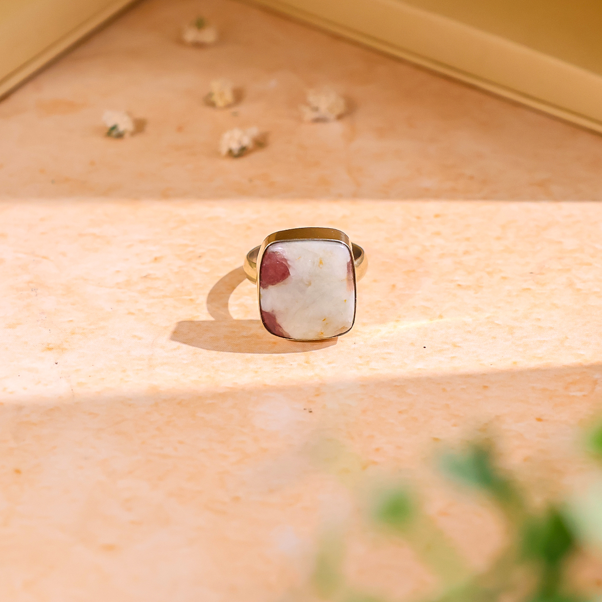 Untitled-6 pink tourmaline cabochon ring