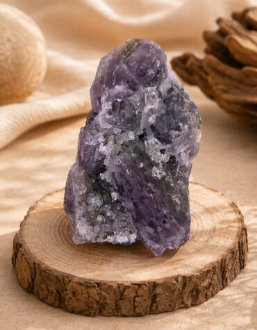 quartz on fluorite cluster