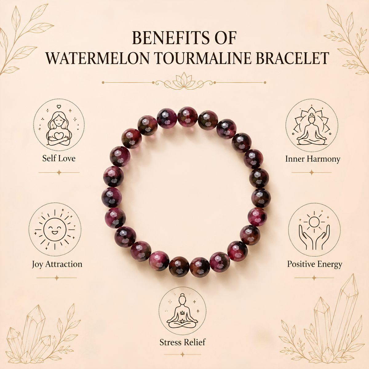 Watermelon Tourmaline Bracelet HQ watermelon tourmaline bracelet hq