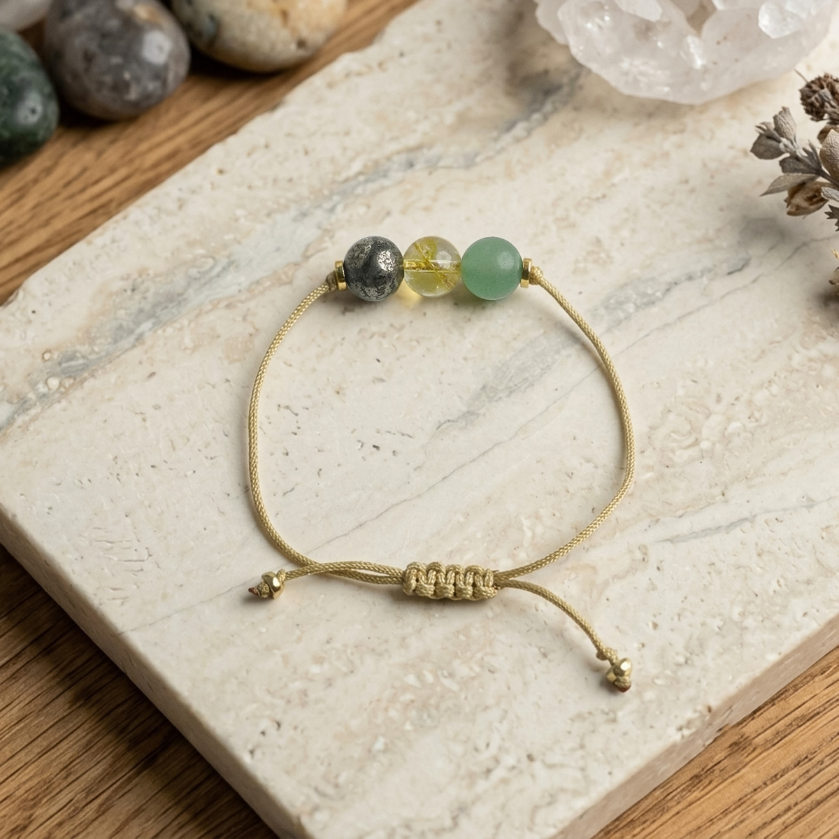 Wealth 3 Beads Thread Bracelet - Shubhanjali Store (3) wealth 3 beads thread bracelet