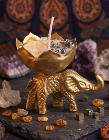 wealth elephant candle