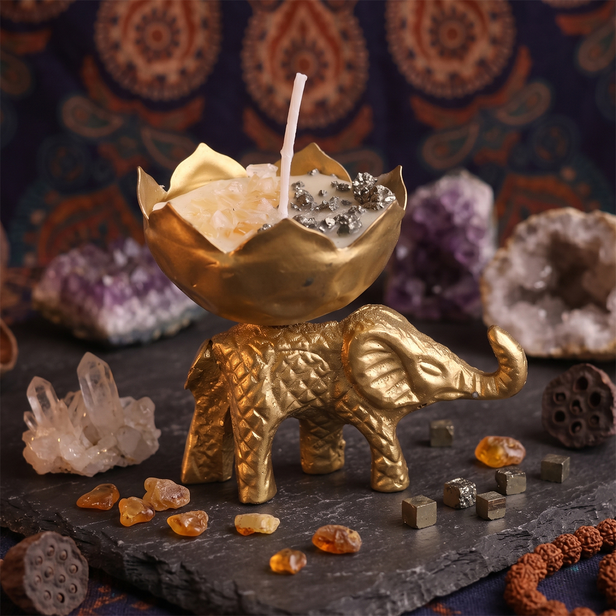 Wealth Elephant Candle (2) wealth elephant candle