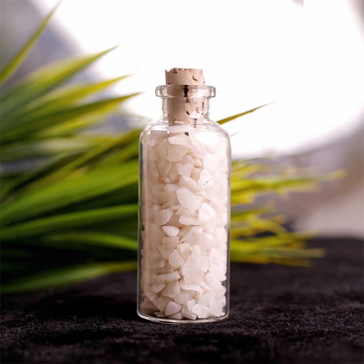 White Agate Chips Jaar-Shubhanjali Store (1) white agate chips jaar