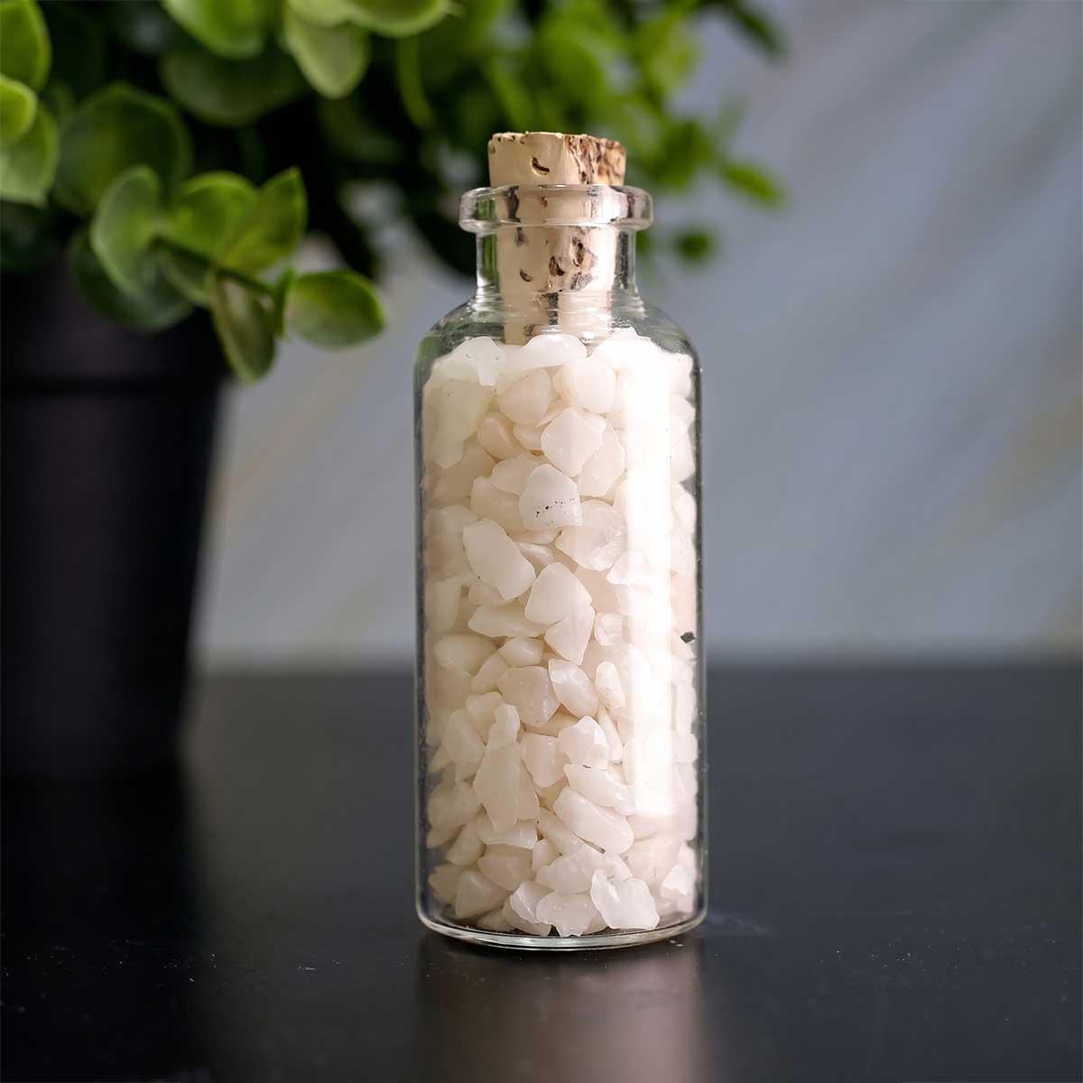 White Agate Chips Jaar-Shubhanjali Store (3) white agate chips jaar