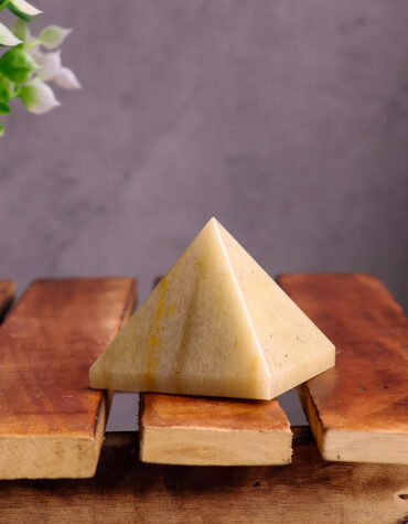 yellow aventurine stone pyramid