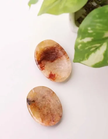 golden quartz worry stone