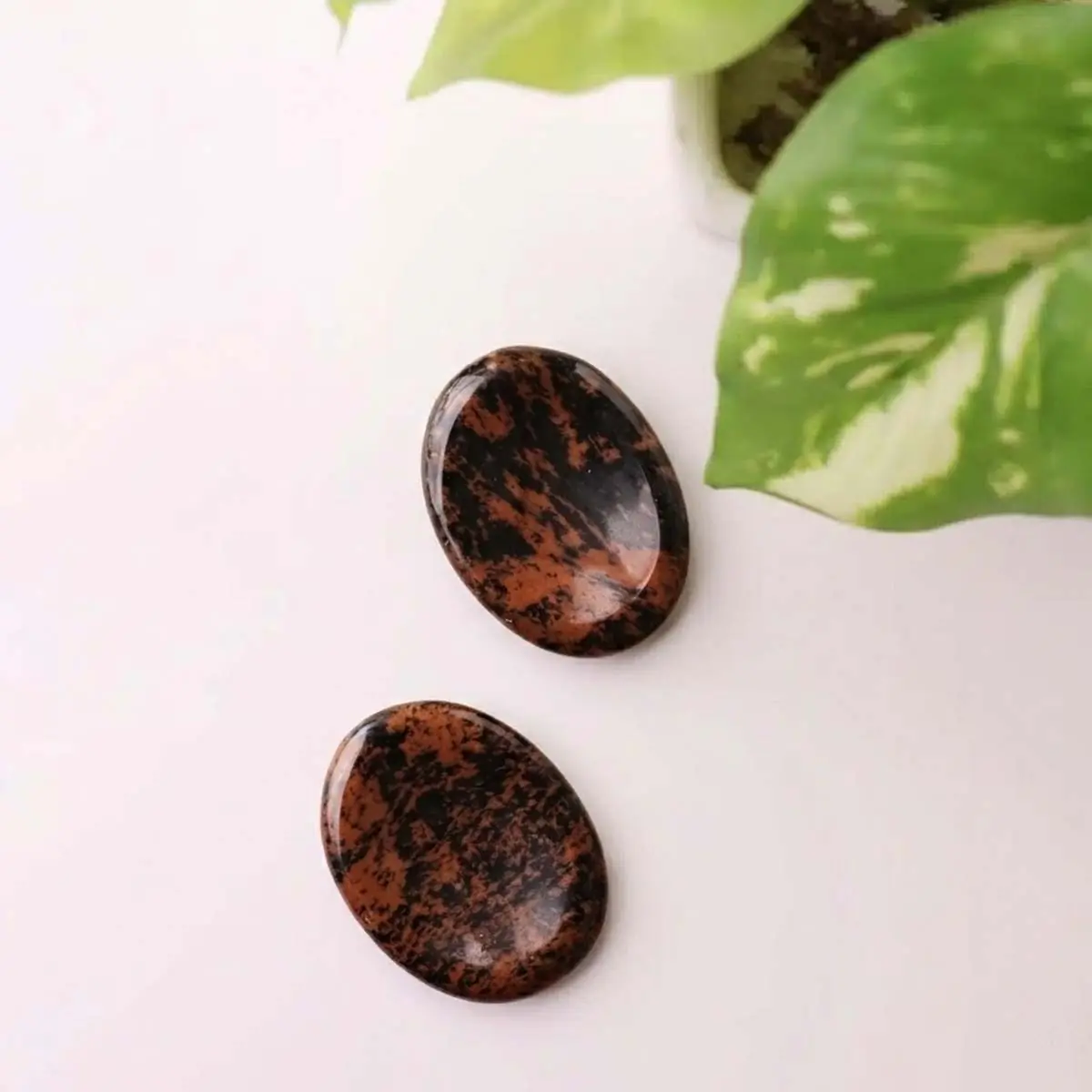 mahogany Obsidian worry stone mahogony obsidian worry stone