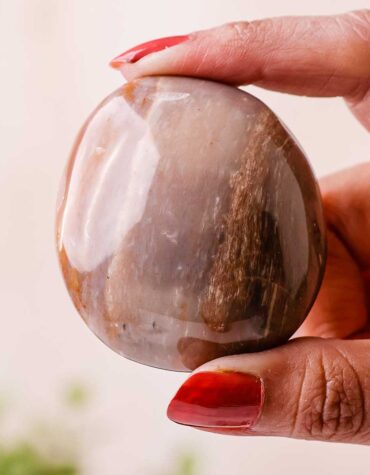 multi moonstone palm stone