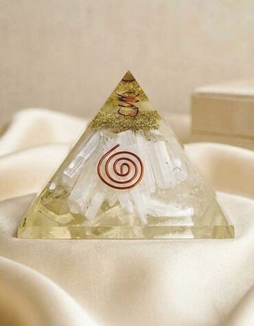 selenite orgone pyramid