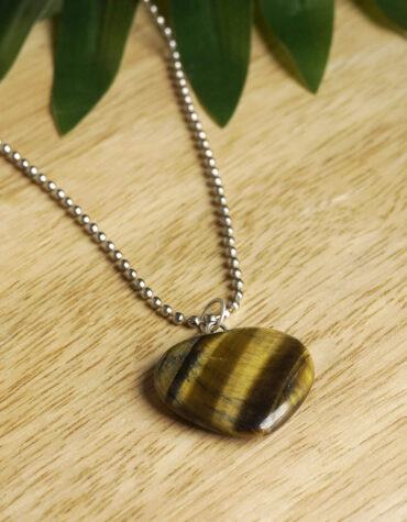 tiger eye big heart pendant