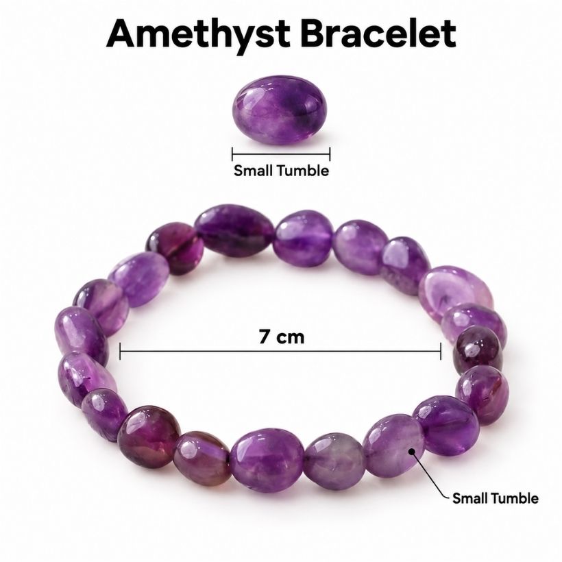 Amethyst Small Tumble Bracelet amethyst small tumble bracelet