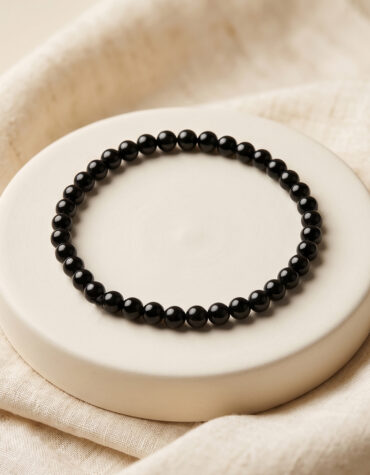 black obsidian bracelet 4 mm