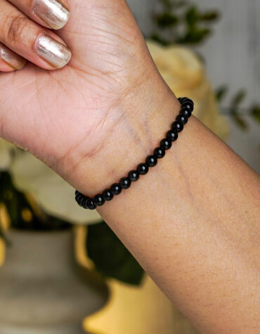 black obsidian bracelet 4 mm
