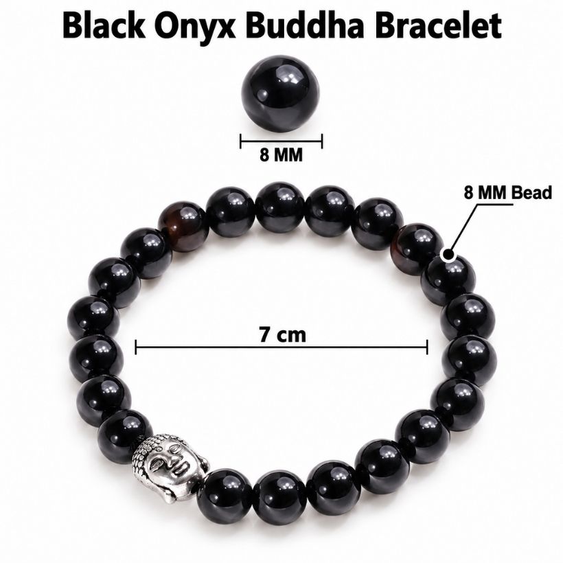 Black Onyx Buddha Bracelet 8mm black onyx buddha bracelet 8mm