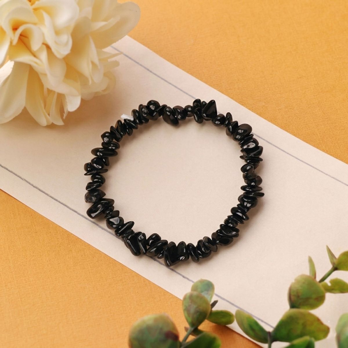 Black Tourmaline Chips Bracelet-Shubhanjali Store (1) black tourmaline chips bracelet