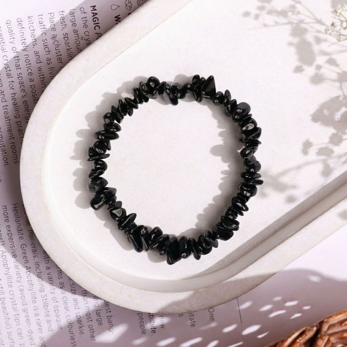 Black Tourmaline Chips Bracelet-Shubhanjali Store (3) black tourmaline chips bracelet