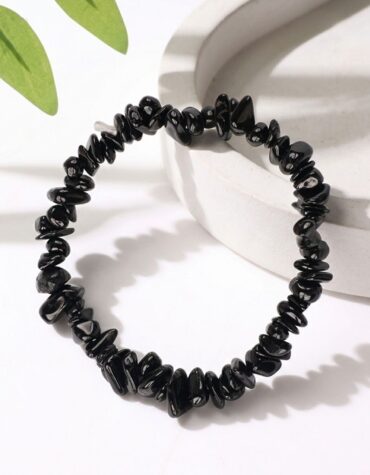 black tourmaline chips bracelet