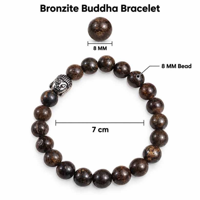 Bronzite Buddha Bracelet 8 MM bronzite buddha bracelet 8 mm
