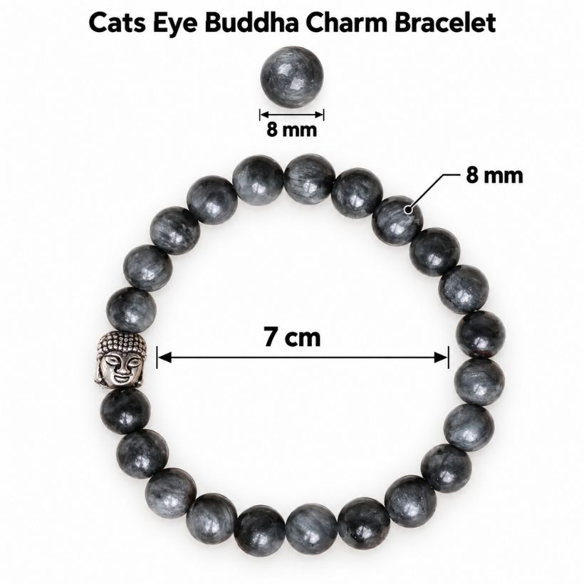 Cats Eye Buddha Bracelet 8 mm cats eye buddha bracelet 8 mm