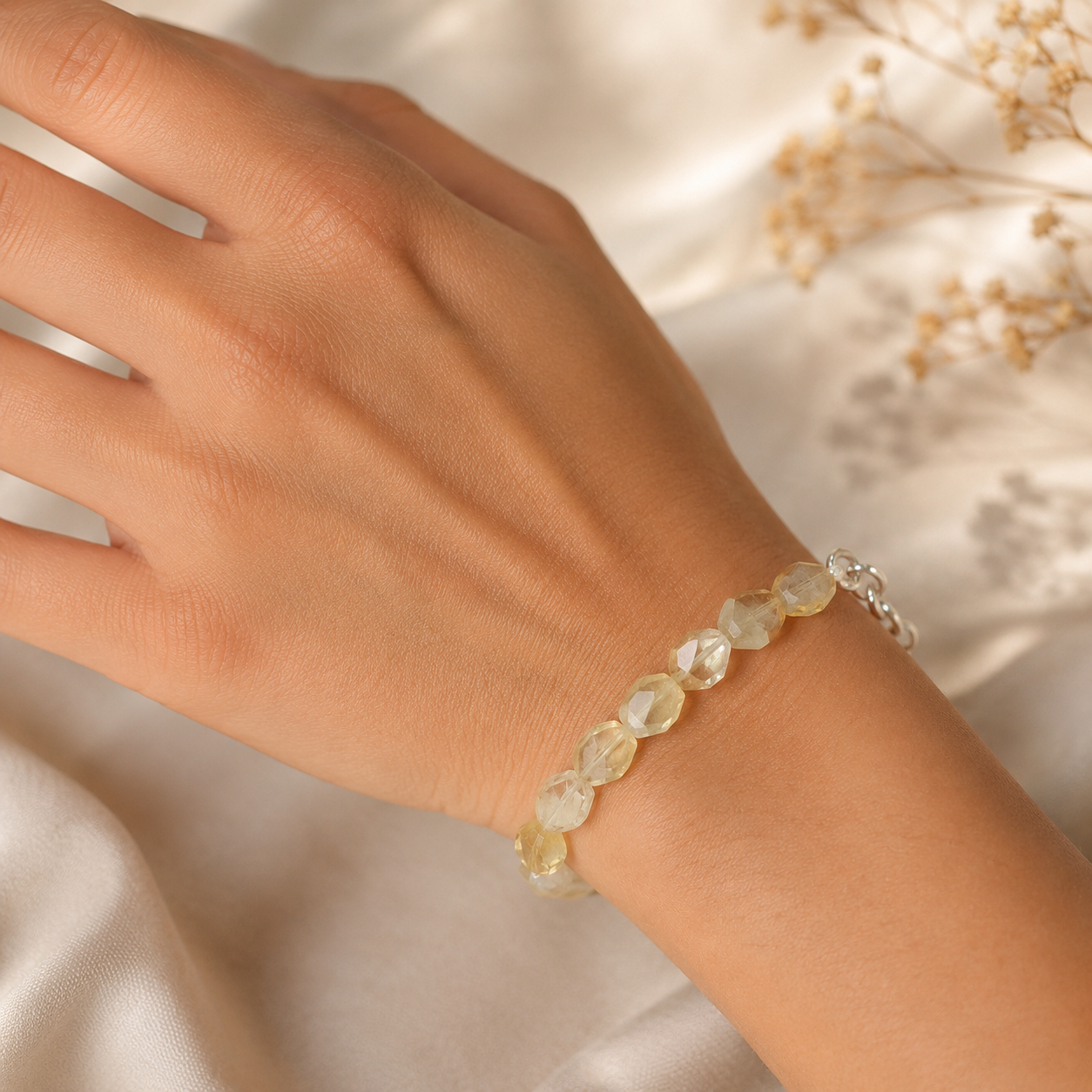 Citrine Faceted Tumble Bracelet-Shubhanjali Storee citrine faceted tumble bracelet