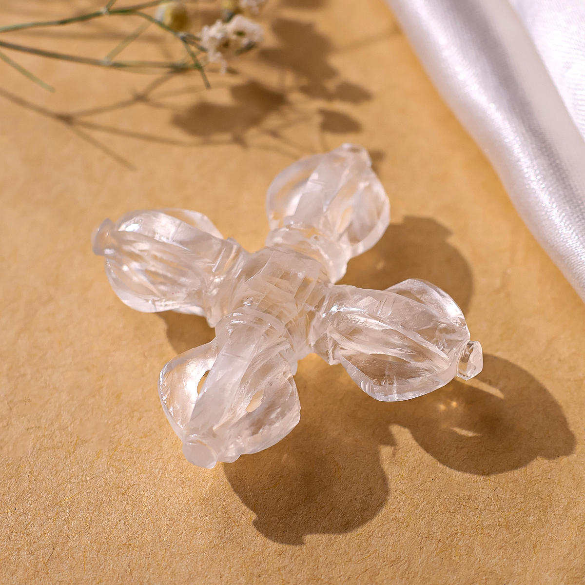 Clear Quartz Vajra-Shubhanjali Store (1) clear quartz vajra