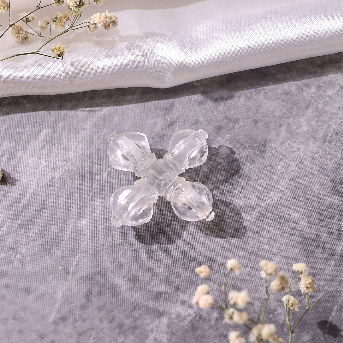 Clear Quartz Vajra-Shubhanjali Store (2) clear quartz vajra