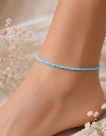 firoza faceted anklet 2 mm