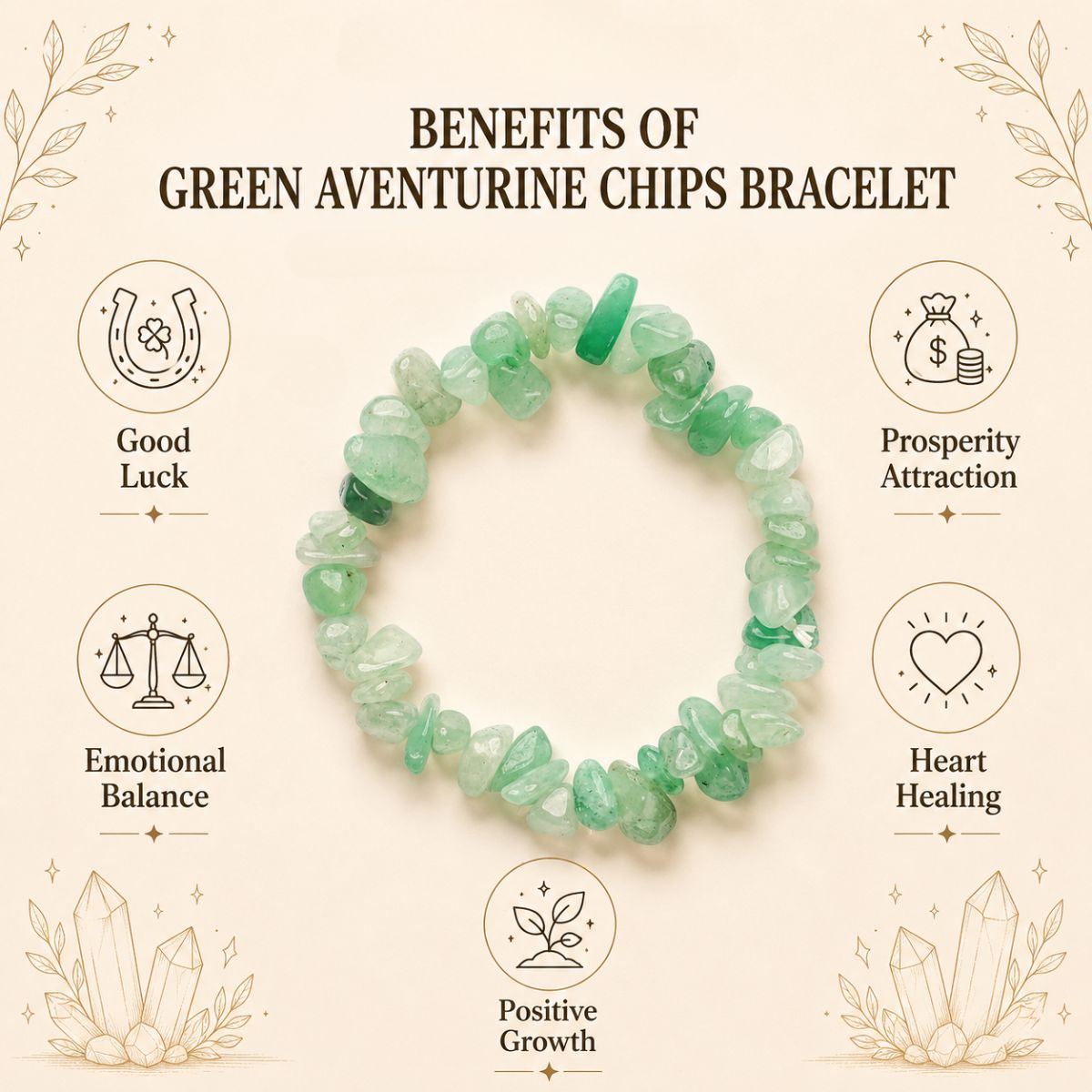 Green Aventurine Chips Bracelet-Shubhanjali Store green aventurine chips bracelet
