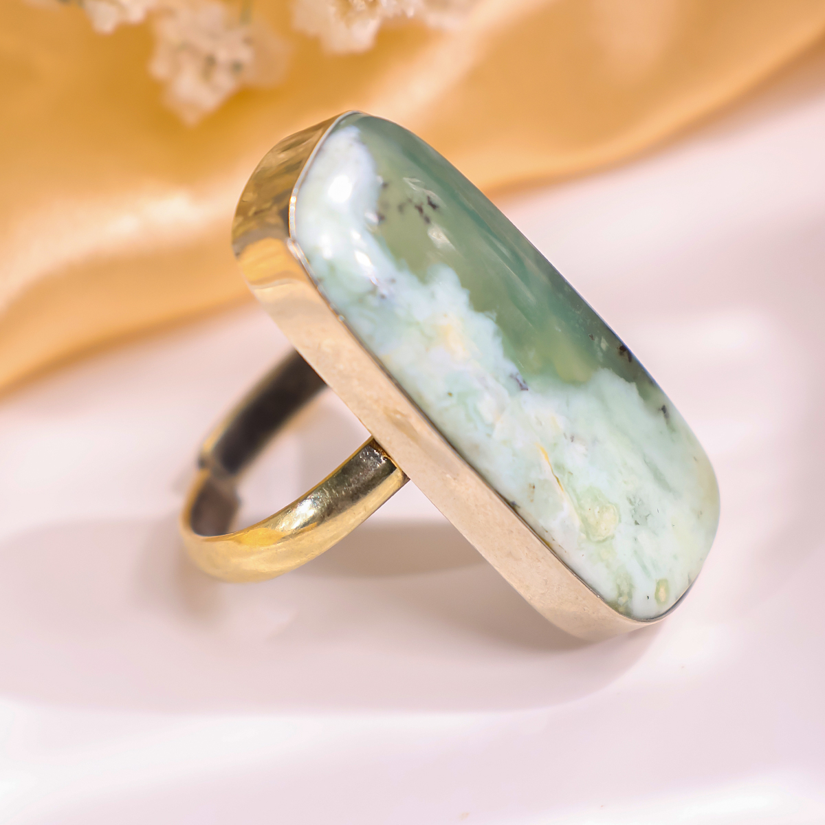 Green Fluorite Cabochon Ring-Shubhanjali Store (1) auto draft