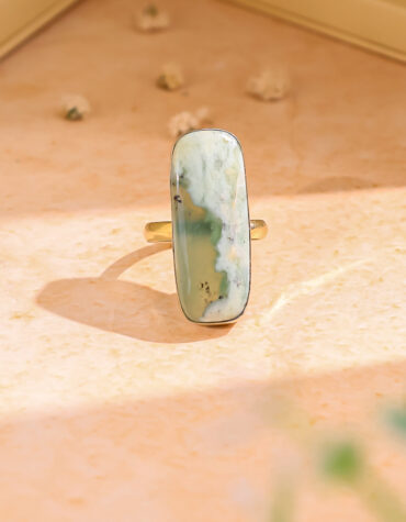 Green-Fluorite-Cabochon-Ring-Shubhanjali-Store