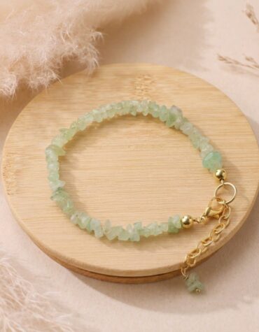 green aventurine chips chain bracelet