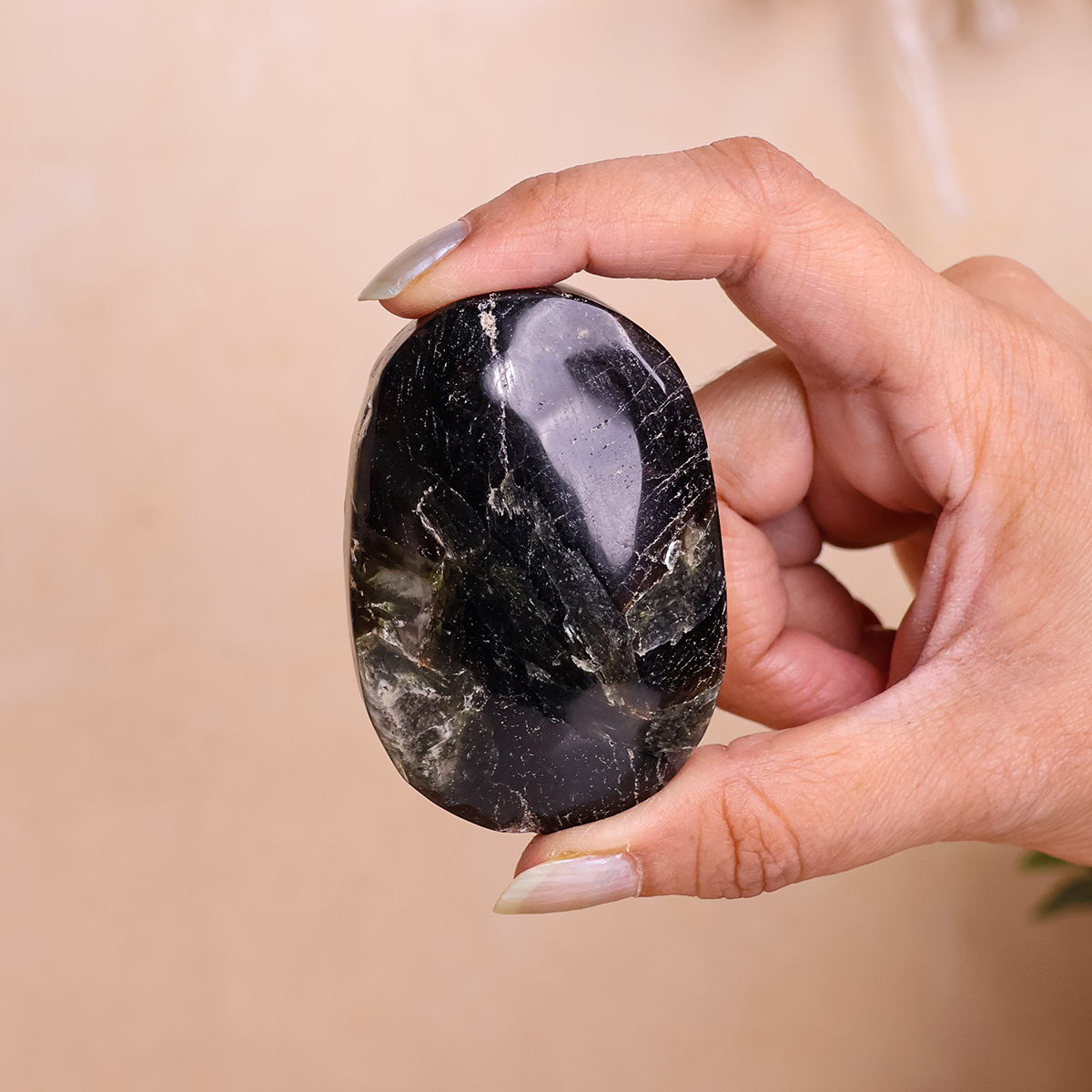 Green Mica Palm Stone (9) green mica palm stone