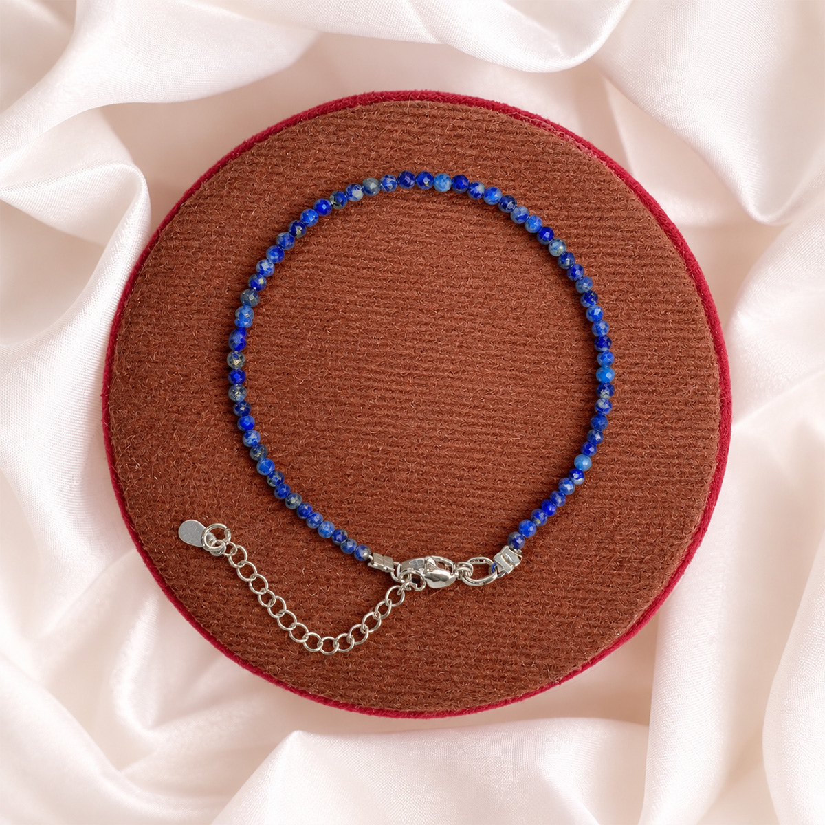 Lapis Faceted Chain Bracelet 2 MM-Shubhanjali Store (2) lapis faceted chain bracelet 2 mm