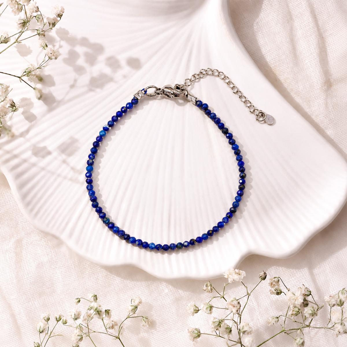 Lapis Faceted Chain Bracelet 2 MM-Shubhanjali Store (6) lapis faceted chain bracelet 2 mm