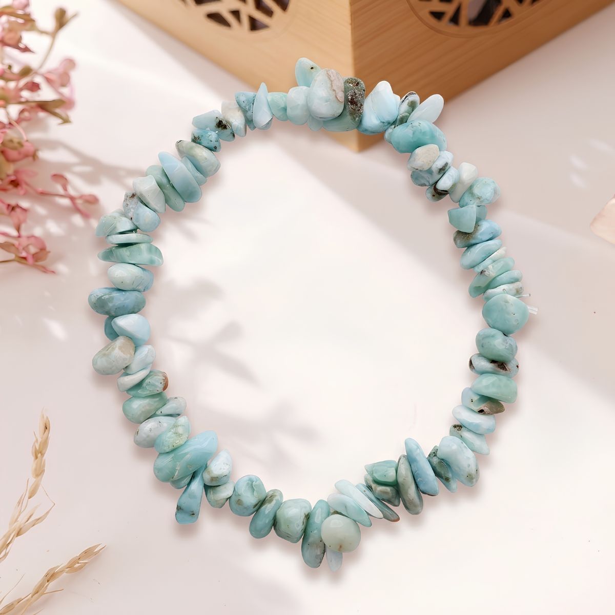 Larimar Small Chips Bracelet-Shubhanjali Store (1) larimar small chips bracelet