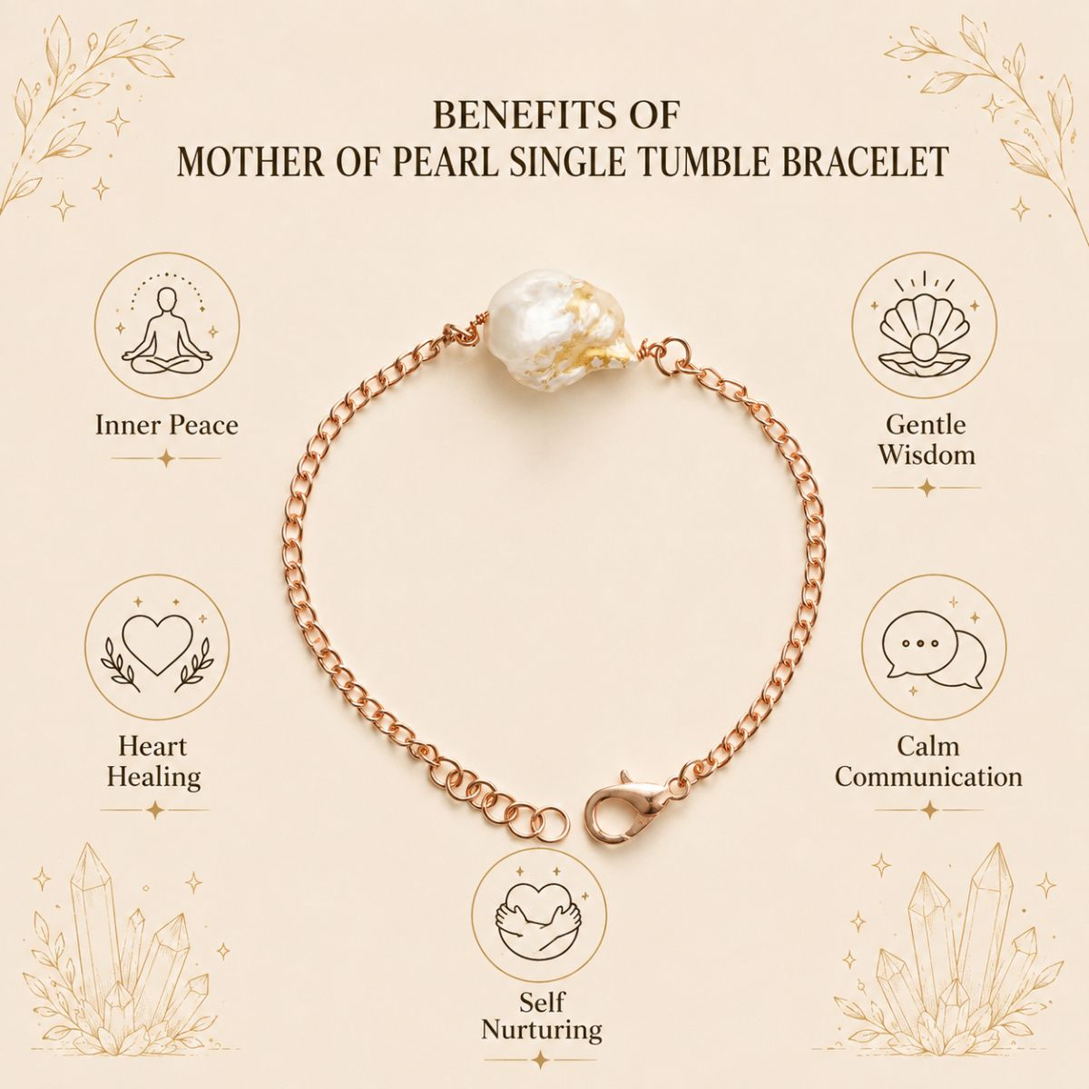 Mother of Pearl Single Tumble Bracelet mother of pearl single tumble bracelet