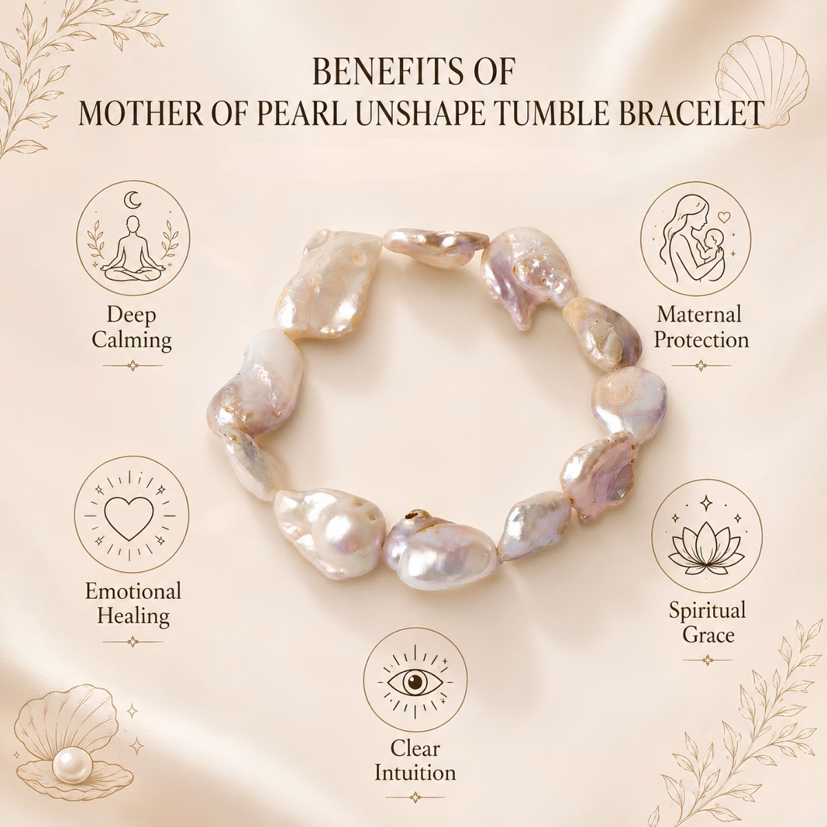 Mother of Pearl Unshape Tumble Bracelet mother of pearl unshape tumble bracelet