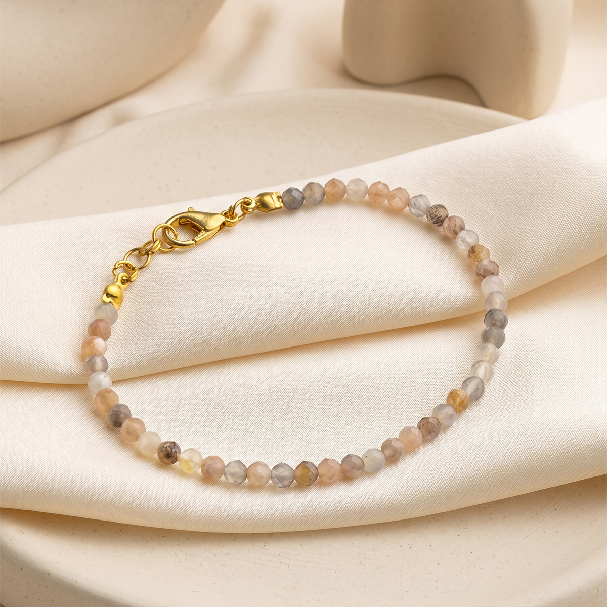 Multi Moonstone Faceted Bracelet 4mm-Shubhanjali Store (1) multi moonstone faceted bracelet 4mm