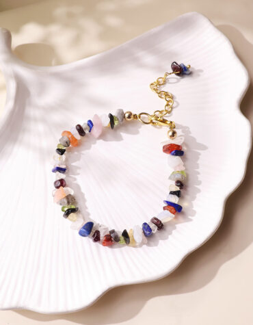 Multi-Tourmaline-Chips-Chain-Bracelet-Shubhanjali-Store